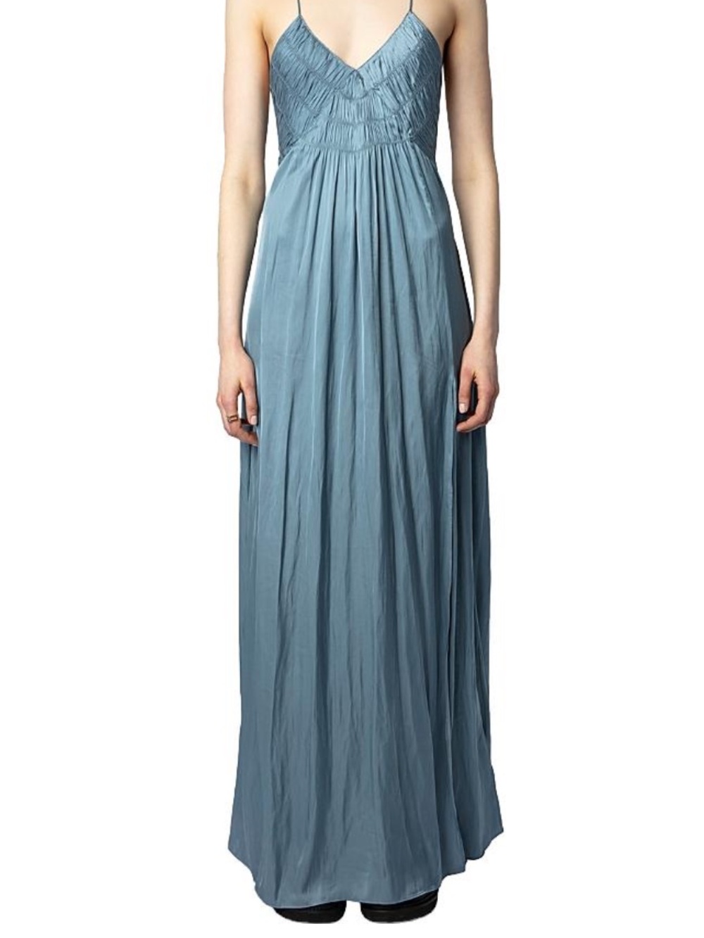 Zadig & Voltaire Dusty Blue Maxi Slip Dress